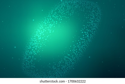 Light Green vector texture with milky way stars. Blurred decorative design in simple style with galaxy stars. Pattern for futuristic ad, booklets.