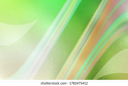 Light Green vector texture with milky way stars. Glitter abstract illustration with colorful cosmic stars. Pattern for astrology websites.