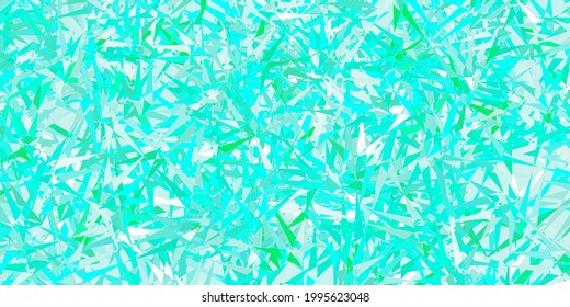 Textura vectorial verde claro con triángulos aleatorios. Ilustración abstracta sobresaliente con una gama de triángulos coloridos. Patrón de fondo de pantalla.