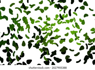 Light Green vector texture with random forms. Colorful chaotic forms with gradient in modern style. Simple design for your web site.
