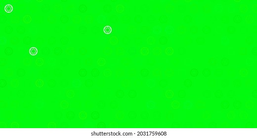 Light Green vector texture with religion symbols. Illustration with magical signs of spiritual power. Simple base for your occult design.