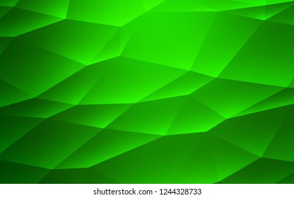 Light Green vector texture in triangular style. Triangles on abstract background with colorful gradient. Modern template for your landing page.
