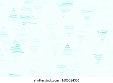 Light Green vector texture with triangular style. Glitter abstract illustration with triangular shapes. Modern template for landing page.