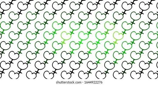 Light Green vector texture with women's rights symbols. Simple design in abstract style with women’s rights activism. Best design to show the power of women.