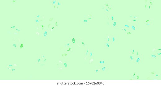 Light Green vector texture with women's rights symbols. Abstract illustration with a depiction of women's power. Best design to show the power of women.
