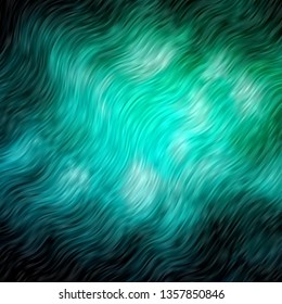 Light Green vector texture with wry lines. Illustration in abstract style with gradient curved.  Best design for your ad, poster, banner.