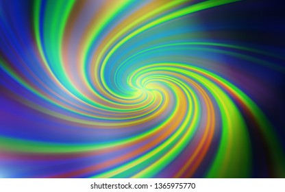 Light Green vector texture with wry lines. Colorful geometric sample with gradient lines.  New composition for your brand book.