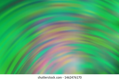 Light Green vector texture with wry lines. Geometric illustration in abstract style with gradient.  Brand new design for your ads, poster, banner.