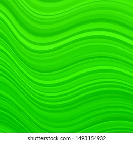 Light Green vector texture with wry lines. Colorful illustration in abstract style with bent lines. Pattern for ads, commercials.