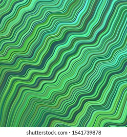 Light Green vector texture with wry lines. Creative illustration in halftone style with gradient. The best colorful design for your business.