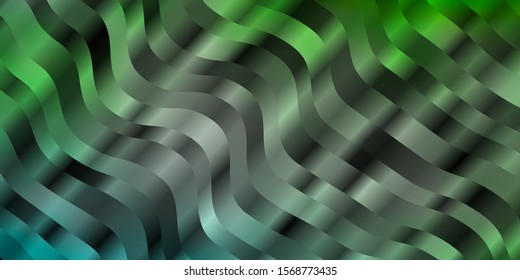 Light Green vector texture with wry lines. Bright sample with colorful bent lines, shapes. Smart design for your promotions.