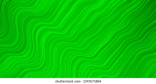 Light Green vector texture with wry lines. Brand new colorful illustration with bent lines. Pattern for websites, landing pages.