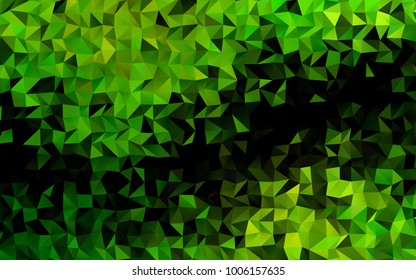 Light Green vector triangle mosaic background. A vague abstract illustration with gradient. Brand-new design for your business.