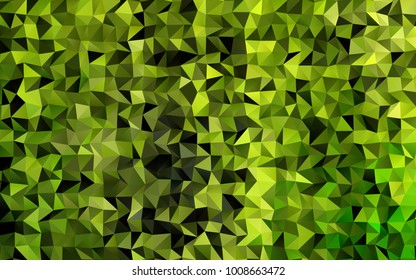 Light Green vector triangle mosaic background. Creative illustration in halftone style with gradient. The best triangular design for your business.