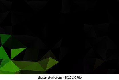 Light Green vector triangle mosaic template. Colorful illustration in abstract style with gradient. Brand-new style for your business design.