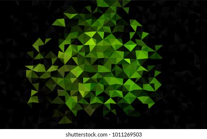 Light Green vector triangle mosaic template. An elegant bright illustration with gradient. Brand-new design for your business.