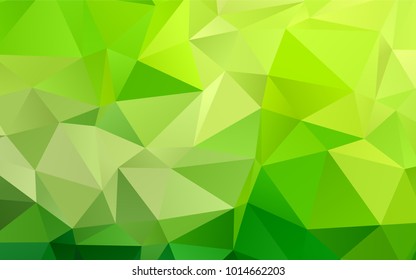 Light Green vector triangle mosaic pattern. Creative geometric illustration in Origami style with gradient. Brand-new design for your business.