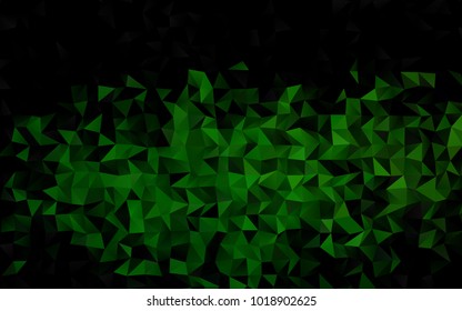 Light Green vector triangle mosaic pattern. Glitter abstract illustration with an elegant design. A completely new template for your business design.