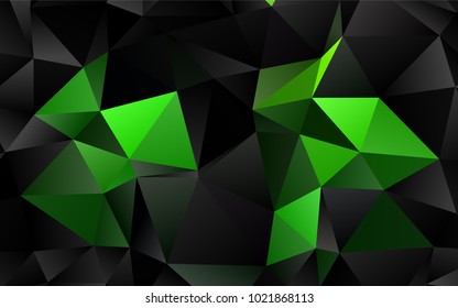 Light Green vector triangle mosaic pattern. An elegant bright illustration with gradient. The elegant pattern can be used as part of a brand book.