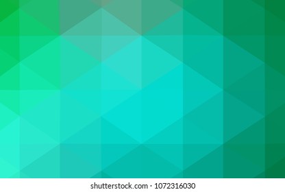 Light Green vector triangle mosaic template. A sample with polygonal shapes. A completely new design for your business.