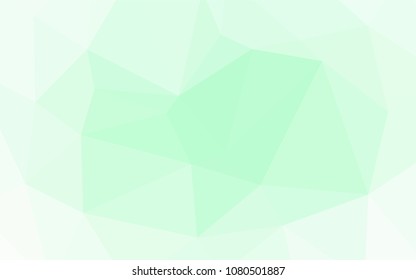 Light Green vector triangle mosaic cover. Colorful illustration in polygonal style with gradient. That new template can be used for your brand book.
