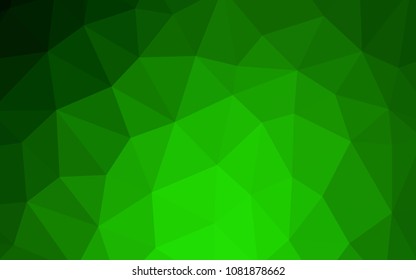 Light Green vector triangle mosaic cover. Colorful abstract illustration with triangles. Best triangular design for your business.