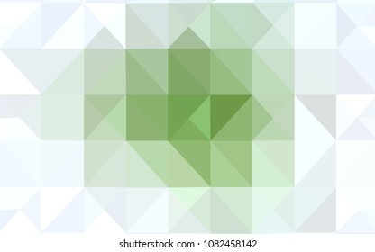 Light Green vector triangle mosaic template. A completely new color illustration in a polygonal style. Brand new design for your business.