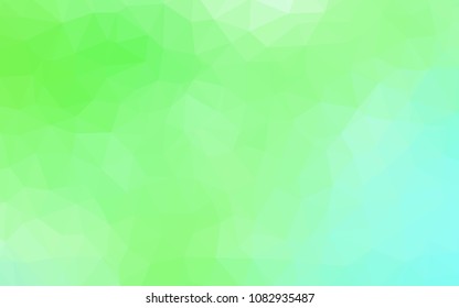 Light Green vector triangle mosaic template. Creative illustration in halftone style with triangles. Pattern for a brand book's backdrop.