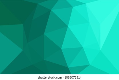 Light Green vector triangle mosaic cover. Triangular geometric sample with gradient.  New template for your brand book.