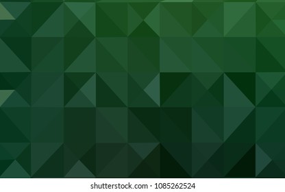 Light Green vector triangle mosaic template. A sample with polygonal shapes. New template for your brand book.