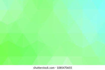 Light Green vector triangle mosaic texture. Colorful illustration in abstract style with triangles. Textured pattern for your backgrounds.