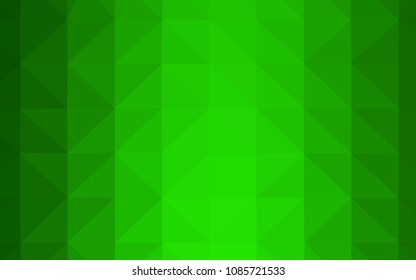 Light Green vector triangle mosaic cover. Modern abstract illustration with triangles. Pattern for a brand book's backdrop.