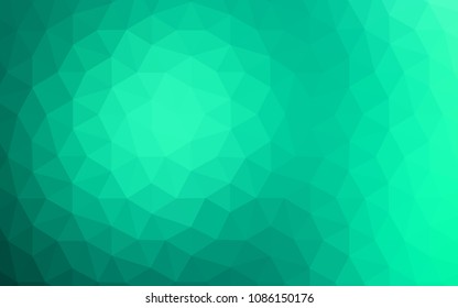 Light Green vector triangle mosaic texture. Modern abstract illustration with triangles. Triangular pattern for your design.