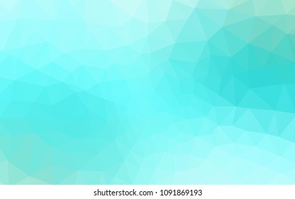 Light Green vector triangle mosaic texture. Modern abstract illustration with triangles. A completely new design for your leaflet.