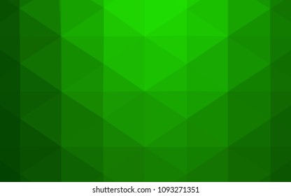 Light Green vector triangle mosaic template. Glitter abstract illustration with an elegant design. That pattern can be used as a part of a brand book.