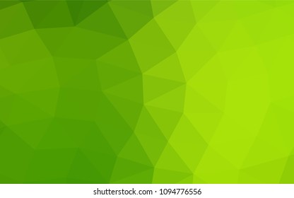Light Green vector triangle mosaic pattern. Shining colored illustration in a Brand new style. The template can be used as a background for cell phones.