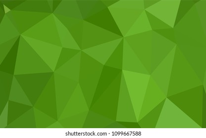 Light Green vector triangle mosaic template. A sample with polygonal shapes. Textured pattern can be used for background.