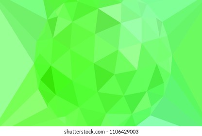 Light Green vector triangle mosaic cover with a diamond. Modern abstract illustration with triangles. A new texture for your web site.