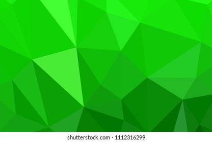 Light Green vector triangle mosaic texture. Modern abstract illustration with triangles. Completely new template for your banner.