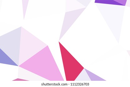 Light Green vector triangle mosaic template. Glitter abstract illustration with an elegant triangles. Best triangular design for your business.