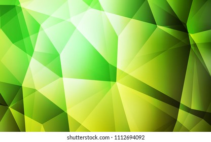 Light Green vector triangle mosaic template. Creative illustration in halftone style with triangles. Brand new style for your business design.