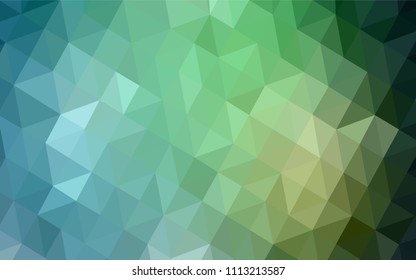 Light Green vector triangle mosaic template. Shining colorful illustration with triangles. Best triangular design for your business.