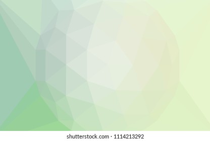 Light Green vector triangle mosaic cover with a diamond. Shining colorful illustration with triangles. Template for cell phone's backgrounds.