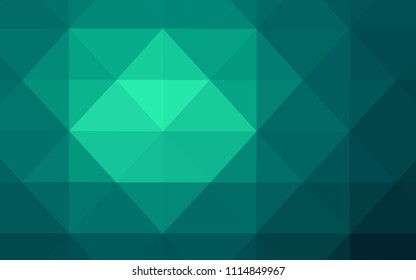 Light Green vector triangle mosaic texture. Colorful abstract illustration with triangles. Pattern for a brand book's backdrop.