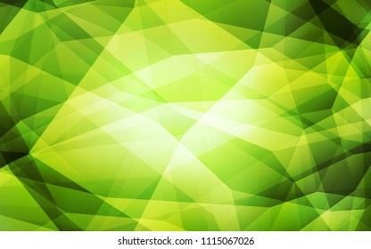 Light Green vector triangle mosaic cover. Modern abstract illustration with triangles. Best triangular design for your business.