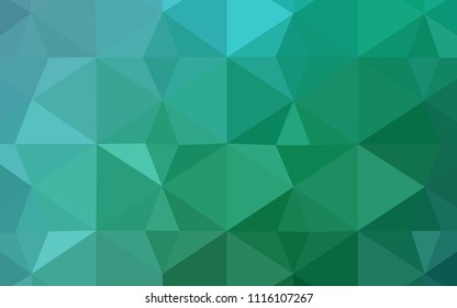 Light Green vector triangle mosaic cover. Colorful illustration in abstract style with triangles. Brand new design for your business.