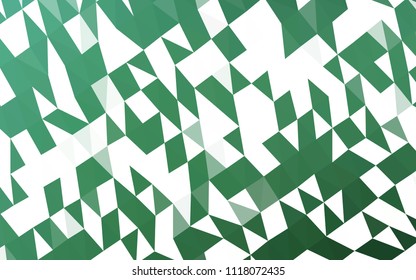 Light Green vector triangle mosaic background. Creative geometric illustration in Origami style with gradient. Brand new style for your business design.