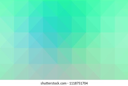 Light Green vector triangle mosaic template. Colorful abstract illustration with triangles. Pattern for a brand book's backdrop.
