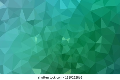 Light Green vector triangle mosaic texture. Colorful illustration in abstract style with triangles. Triangular pattern for your design.