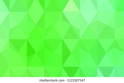 Light Green vector triangle mosaic texture. Colorful illustration in abstract style with triangles. Triangular pattern for your design.